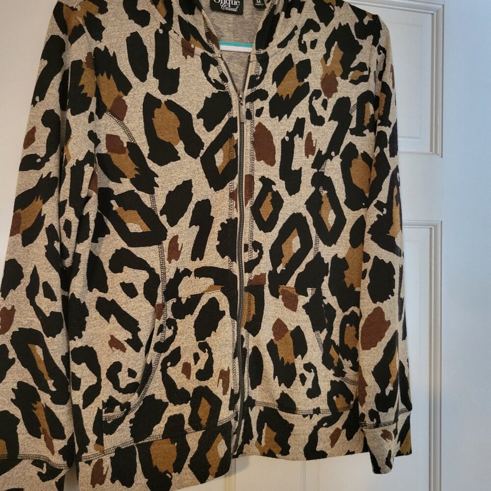 Lightweight animal print jacket